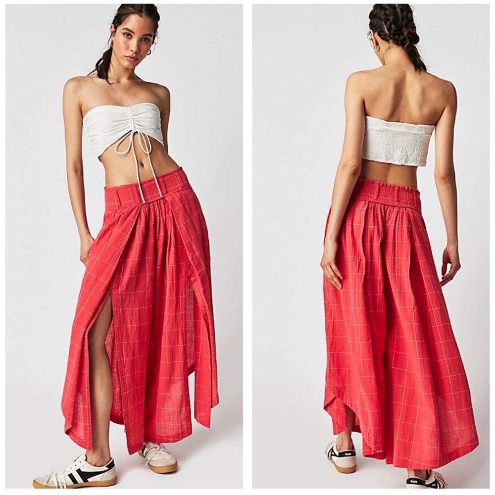 Free People Women Lunar Cove Harem Wide-Leg Pants Skirt Size SP(runs big)